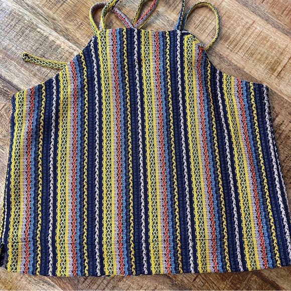 MADEWELL Texture & Thread Tie-Shoulder Tank Top in Rainbow Crochet - Picture 5 of 6